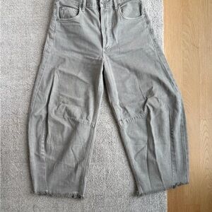 Wide Leg citizens of humanity Raw Hem Gray Jeans